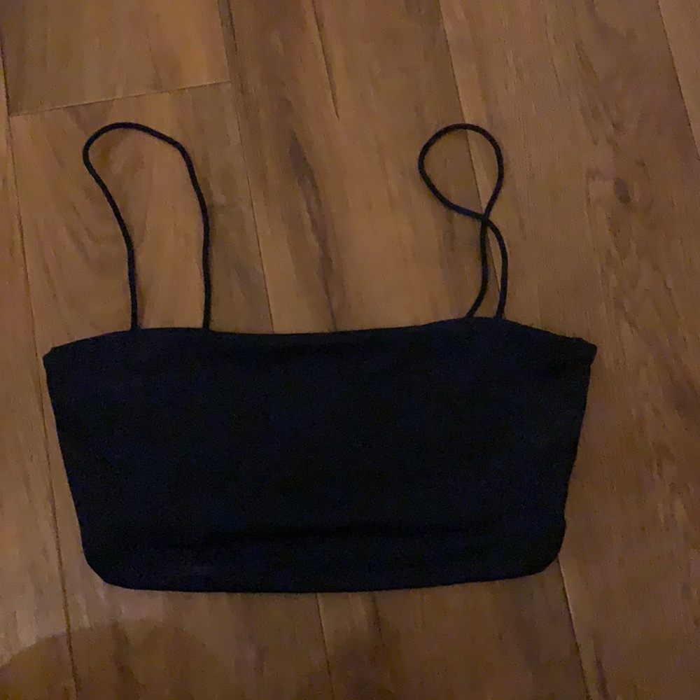 SHEIN Navy Blue Crop Top